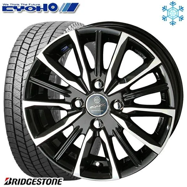 タンク 175/55R15インチ ブリヂストン ブリザック VRX3 4H100 スタッドレスタイヤホイールセット 共豊 スマック ヴァルキリー