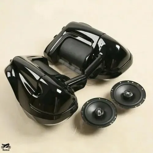 【並行輸入品】 バイク ベントed フェアリング ボックス Pods 6.5\" スピーカー ハーレー ツーリング ロードキング ストリートグライド Road Gilde 1983年-2013