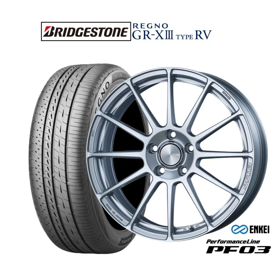 サマータイヤ ホイール4本セット エンケイ PF03  ブリヂストン REGNO レグノ GR-XIII(GR-X3) TYPE RV 235/55R18