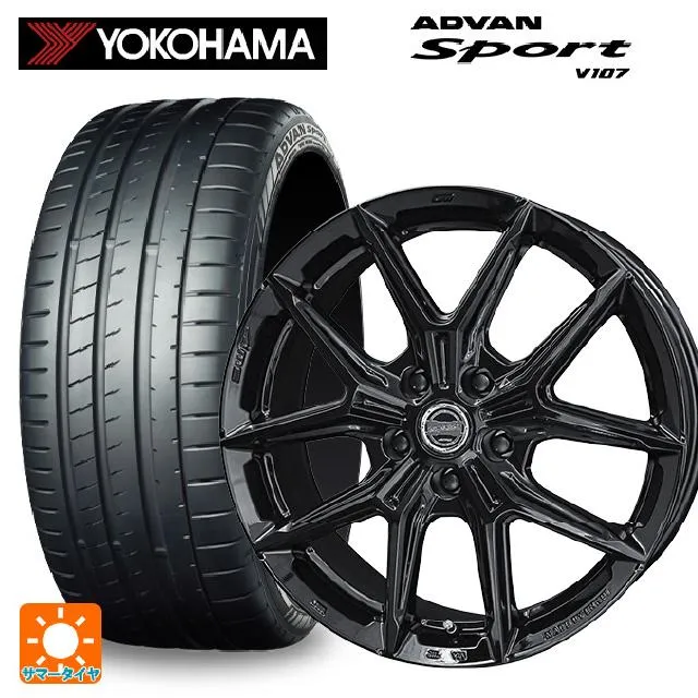送料無料 サマータイヤホイール 4本セット 225/35R20 90Y XL ヨコハマ アドバンスポーツ V107 正規品 共豊 スマック アイジーテ