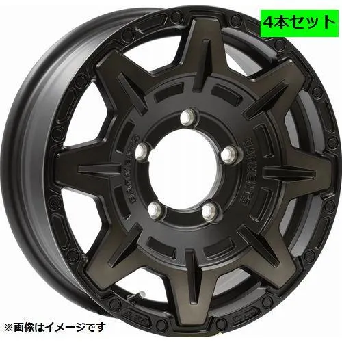 個人宅発送可能 ウエッズ Weds 16X5.5J +22 5穴 PCD139.7 MBK ホイール 4本セット CROSSOVER GARMENTS STYLE-M (41483)