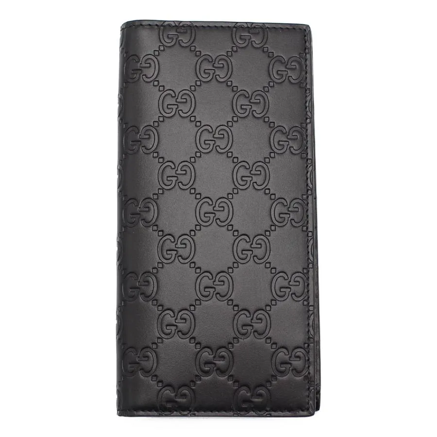 グッチ　GUCCI　長財布　779828 CWC1N 1000　ブラック　グッチシマ GG　レザー ウォレット　コインポケット無しスリム　Outlet　アウトレット