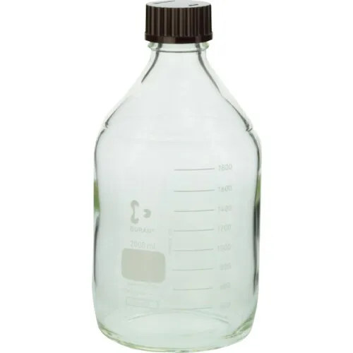 柴田科学（SIBATA） 耐熱ねじ口びん 赤キャップ付 ２０００ｍＬ 【品番：017200-20001】