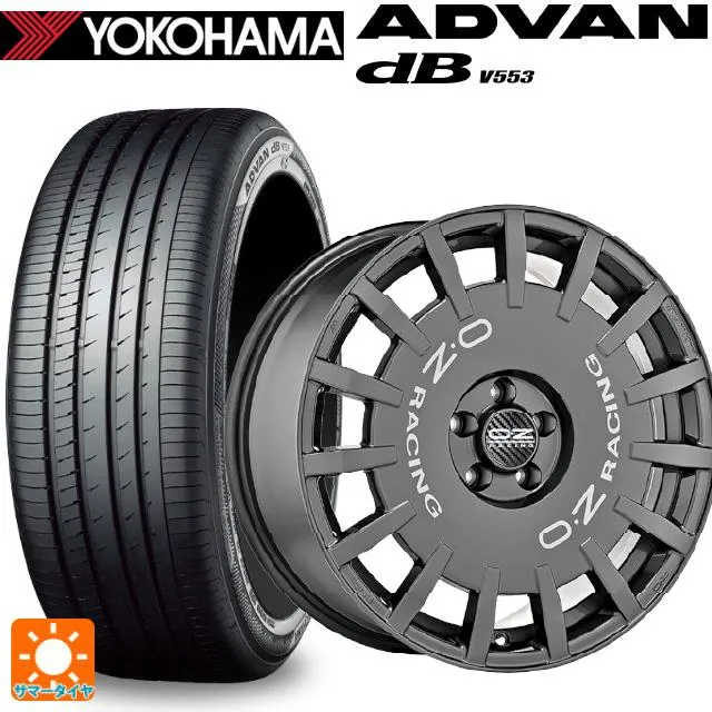 送料無料 サマータイヤホイールセット 235/55R19 105W ヨコハマ アドバンデシベル V553 正規品 オーゼット レーシング ラリーレーシ