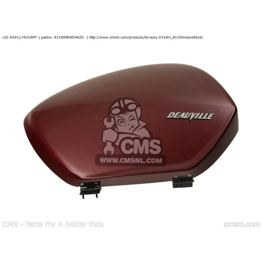 CMS シーエムエス LID ASSY，L*R319M* HONDA ホンダ パニアケース 車体用バッグ・ケース