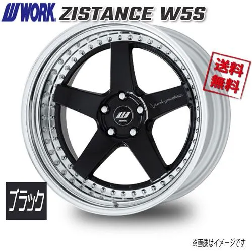 WORK ZISTANCE W5S ブラック 19インチ 5H114.3 10J+48 4本 73.3 送料無料