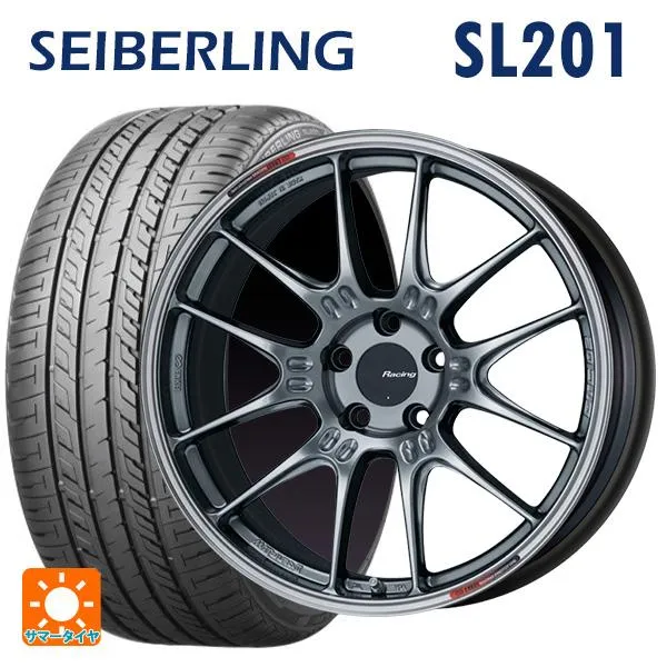 送料無料 サマータイヤホイールセット 245/45R18 100W XL セイバーリング セイバーリング SL201(ブリヂストン工場生産） エンケイ