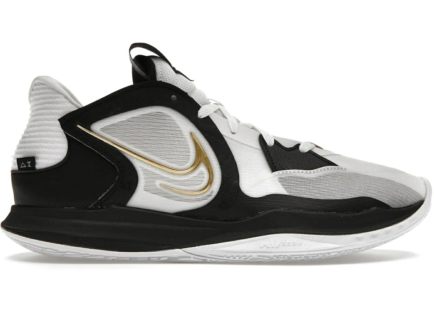 ナイキ カイリー 白色 ホワイト ゴールド 黒色 ブラック スニーカー メンズ NIKE KYRIE LOW 5 WHITE GOLD / WHITE BLACK METALLIC GOLD