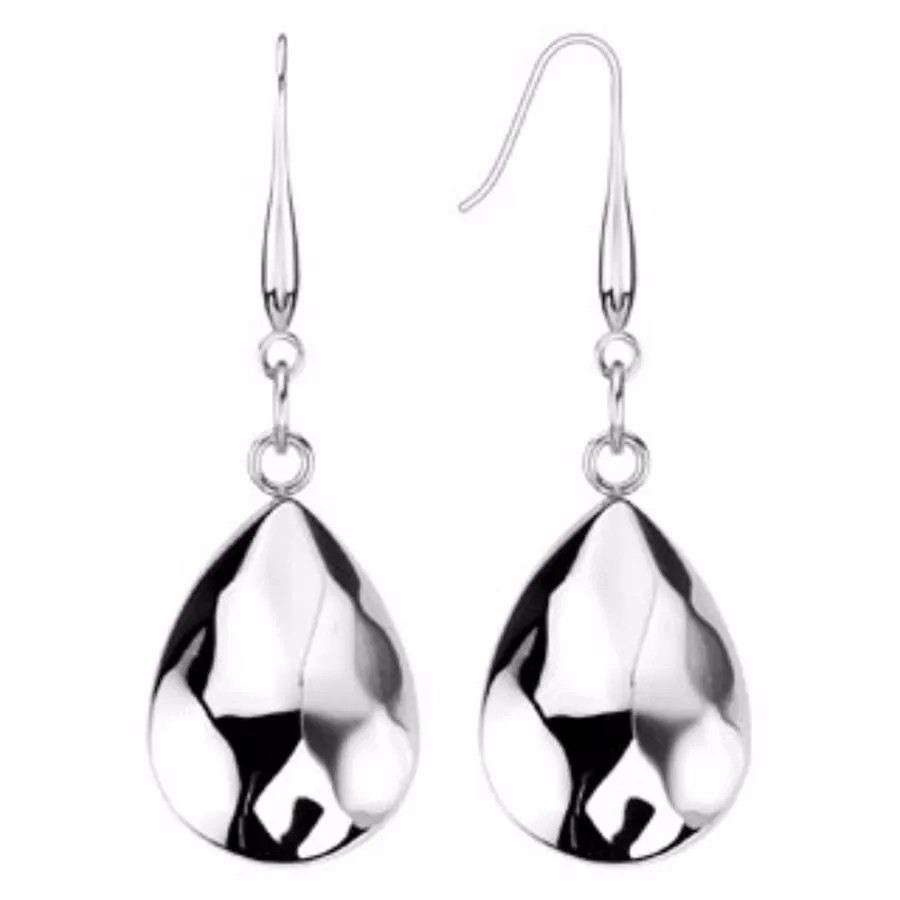 【並行輸入品】Covet Jewelry ペア 316L サージカルステンレススチール テクスチャード加工 ティアドロップ ダングルイヤリング