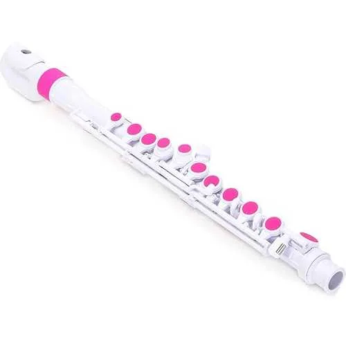 Nuvo jFlute 2.0, C Flute - Plastic, White/Pink, for Beginners to Advanced Players