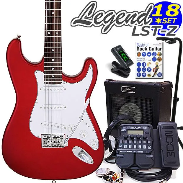 エレキギター 初心者 セット ZOOM G1XFour付 LST-Z/CACA Legend エレキギター 入門 18点セット