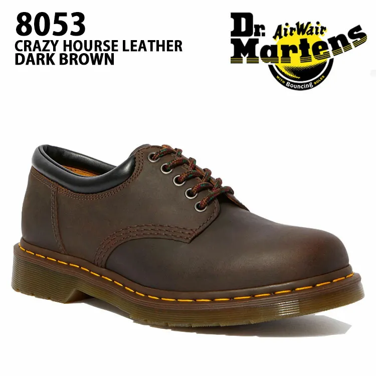 Dr.Martens ドクターマーチン レザーシューズ クレイジーホース 8053 CRAZY HOURSE 5HOLE DARK BROWN 11849201 ダークブラウン エアクッションニングソール 革靴【中古】未使用品