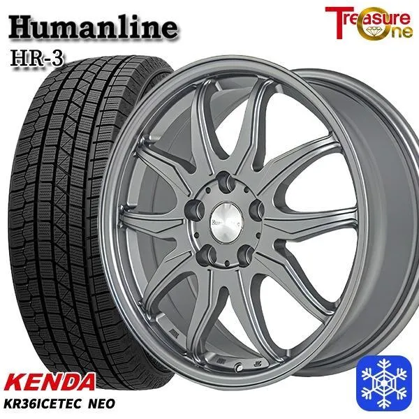 師岡 新品 冬セット HR-3 18x7.0J  5H114.3 DS ケンダ KR36 225/55R18インチ 等
