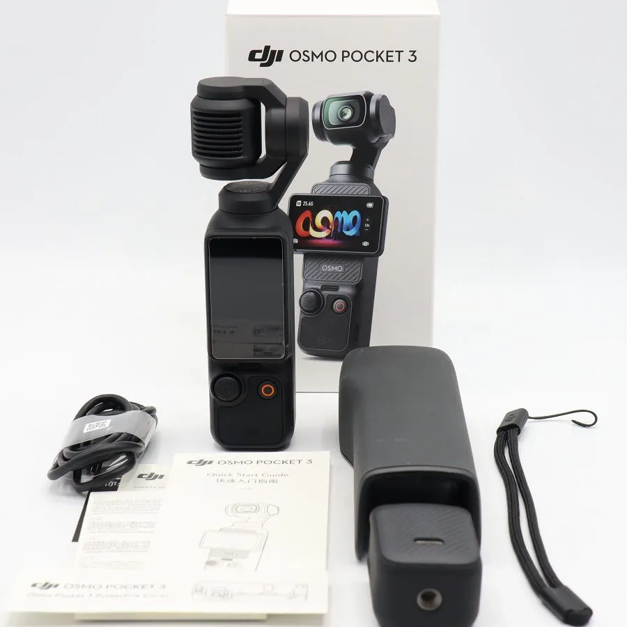 【美品】DJI Osmo Pocket 3 OP9923 3軸スタビライザー 1インチCMOSセンサー搭載 4K対応 ポケットジンバル アクションカメラ 本体 【中古】