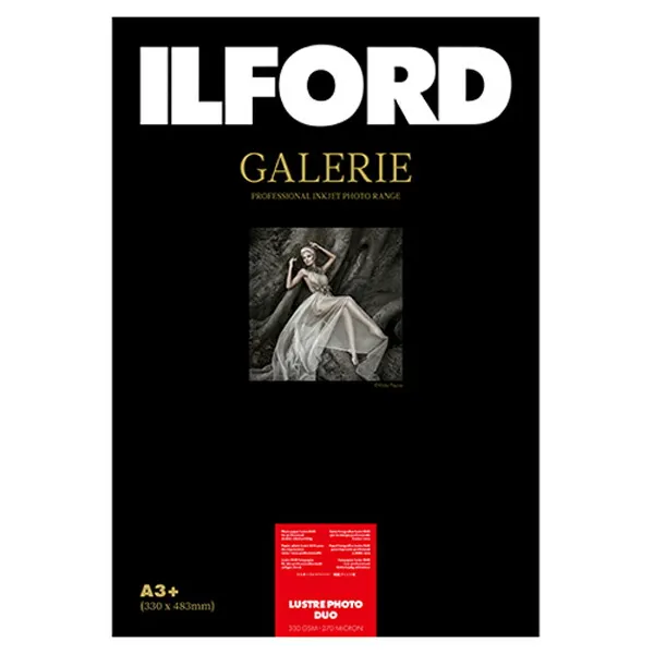 イルフォード インクジェット用紙 ラスターフォトデュオ 厚手 半光沢 A3＋ 25枚 ILFORD GALERIE Lustre Photo Duo ギャラリー デュオペーパー 433275