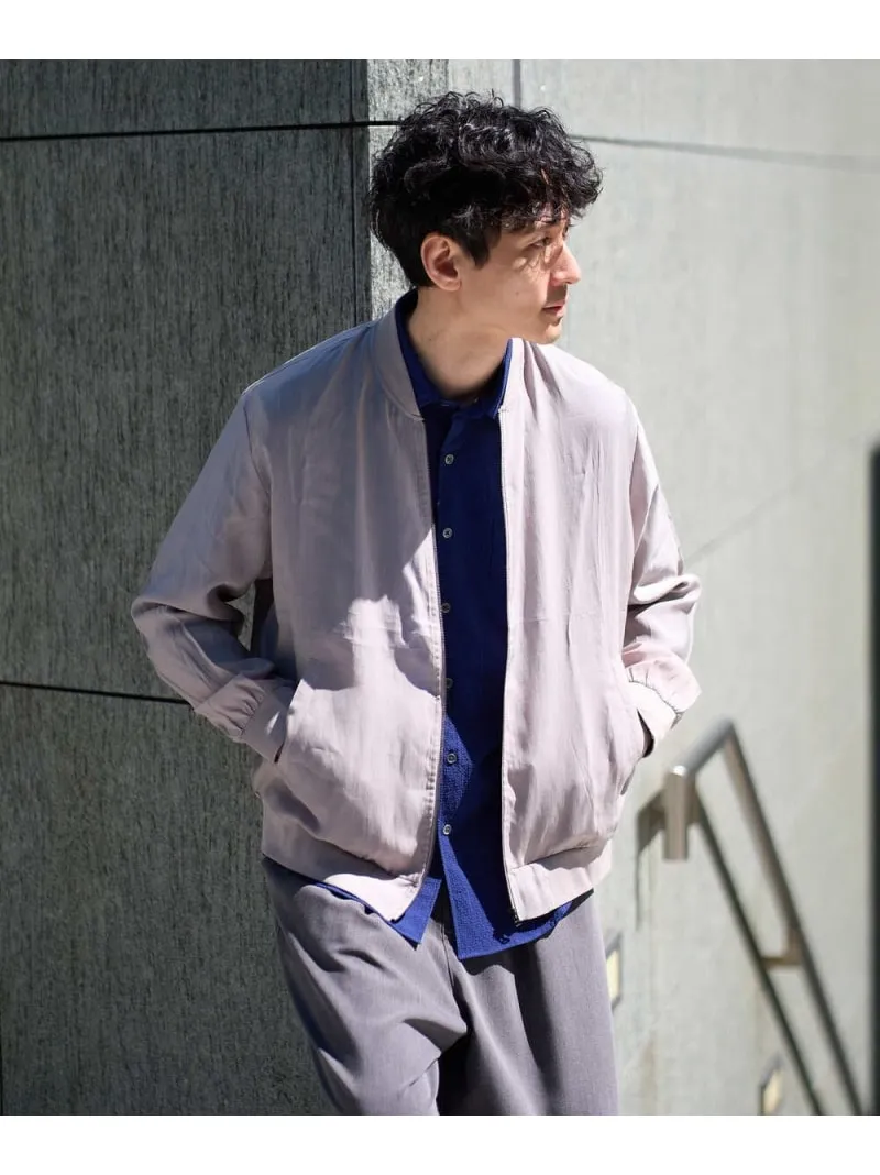 【洗濯機で洗える】シアーリブブルゾン a.v.v アー・ヴェ・ヴェ スーツ・フォーマル スーツジャケット グレー ブラック【送料無料】[ Fashion]