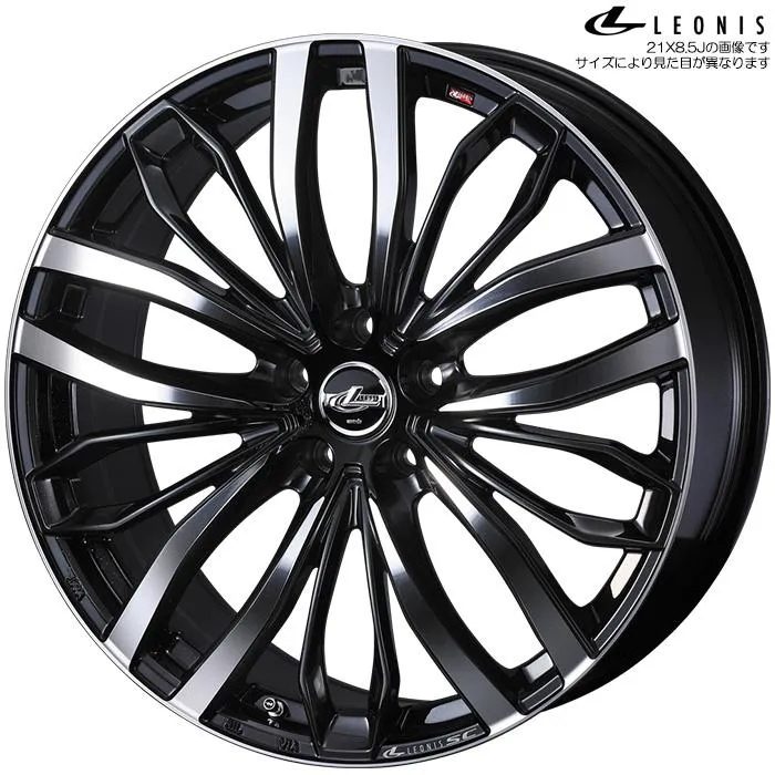 WEDS レオニス SC PBMC 4本 18×7.0J+39 5H 114.3 φ60 ウェッズ ホイール LEONIS SC パールブラック/ミラーカット 42674