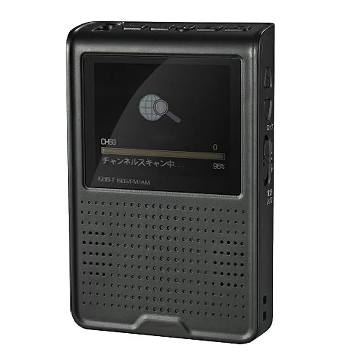 WINTECH 2.8インチ液晶 ポータブル ワンセグ テレビ AM/FM 録画/録音機能搭載 TVR-L39M ブラック