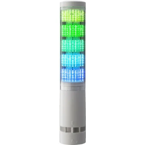 パトライト（PATLITE） ＬＡ６型積層情報表示灯Φ６０ 直付け・端子台・ブザーあり 【品番：LA6-5DTNWB-RYGBC】