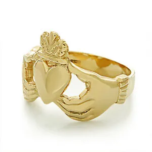 【送料無料】ネックレス イエローゴールドハンドメイドゲントクラシックッドクラダリングｇ￥9ct yellow gold handmade gents medium classic claddagh ring 12g rrp 355 br16