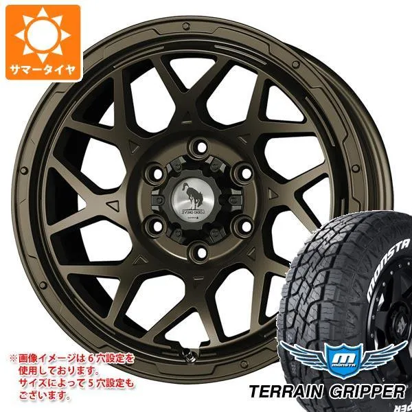 5本セット FJクルーザー 10系用 サマータイヤ モンスタ テレーングリッパー LT285/70R17 121/118R ホワイトレター ロディオドライブ 8M モノ 8.0-17