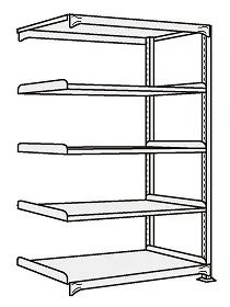 【ポイント10倍】【直送品】 サカエ 中軽量棚NEW型連結(200KG/段・H1800MM・5段) NEW-1145R (204682) 【特大・送料別】