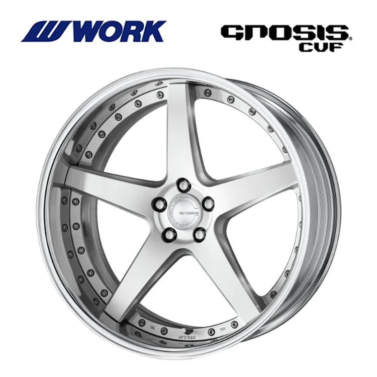 19インチ 5H100 8J 8J+36〜8 5穴 ホイール 【1本単品 新品】 マットシルバー GNOSIS CVF FULL REVERSE ミドルコンケイブ STANDARD Adisk