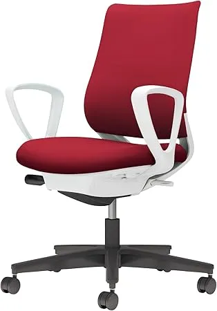 ★ポイント最大16倍★【送料無料】-  チェア ミトラ２ サークル肘 黒脚 白本 C04-B150CW-E1A8A81 ホワイトグレー／カーマイン 66664949 コクヨ kokuyo -【コクヨ家具】