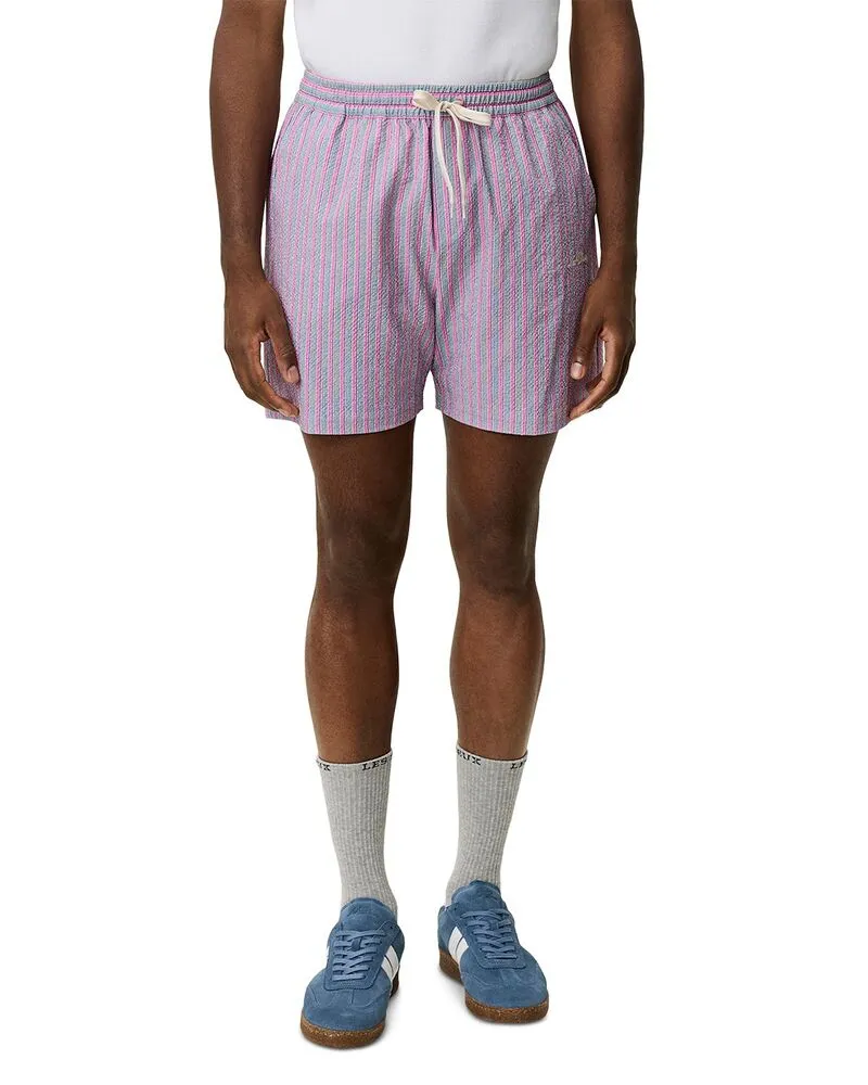 レ ドゥ メンズ アンダーウェア ボクサーパンツ Les Deux Stan Drawstring Trunks Crocus Pink ピンク