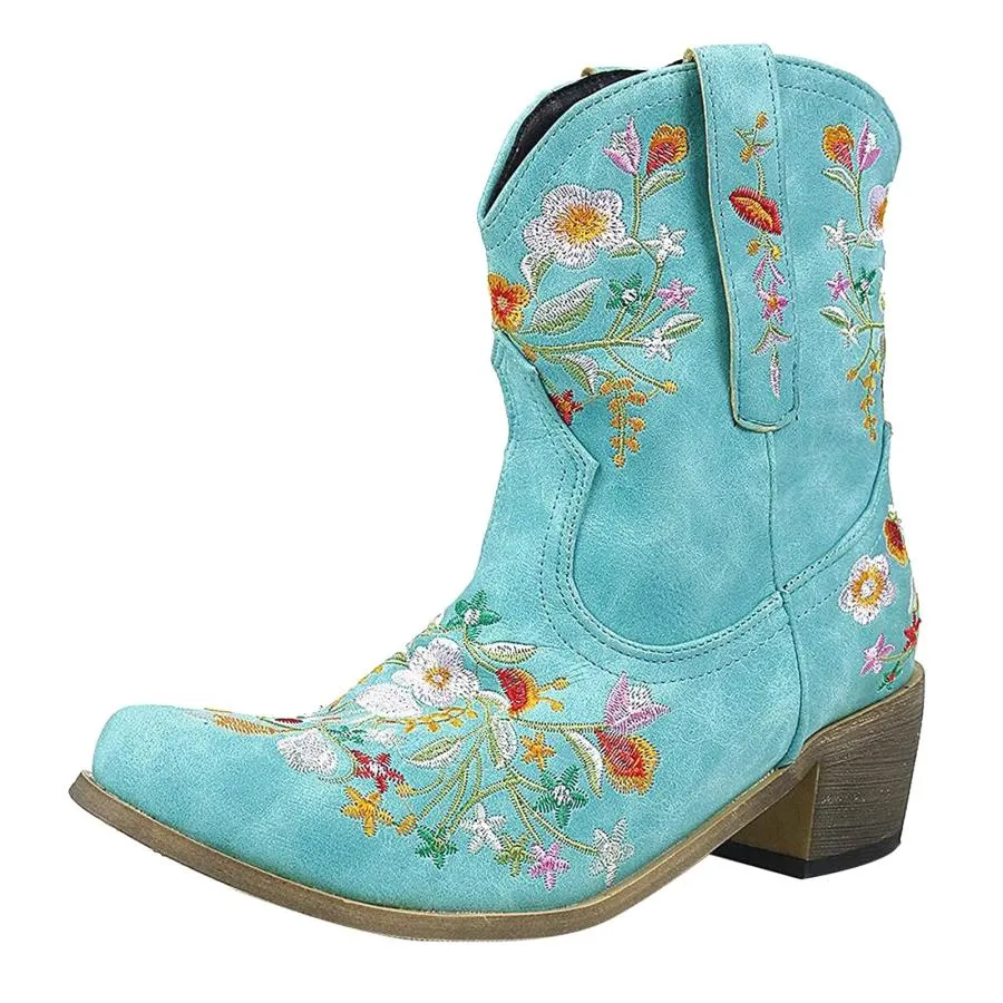 【並行輸入品】SBGMoSJ Silver Cowboy Boots Women Knee High Light Brown Suede Bo