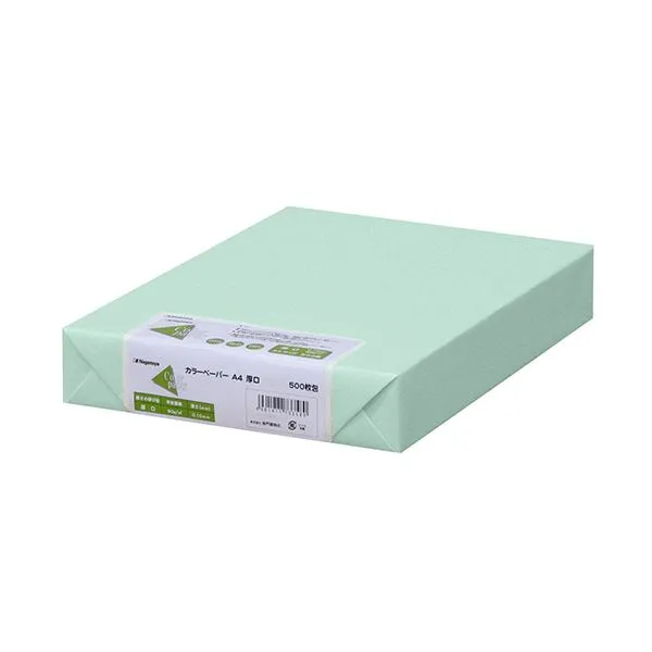 【ポイント20倍】（まとめ）長門屋商店 Color Paper A4厚口 浅黄 ナ-3361 1冊(500枚) 【×3セット】