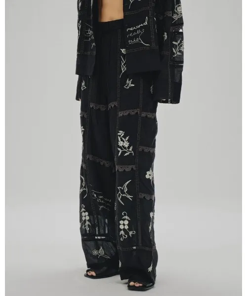 パンツ Embroidery Patchwork Trousers 12610719 メンズ
