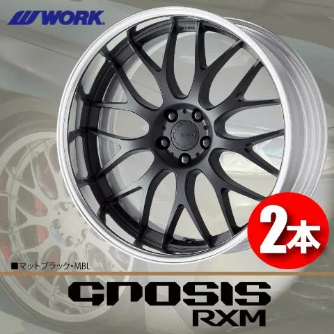 受注生産 日本製 2本価格 WORK GNOSIS RXM (DEEP RIM Odisk) MBL 22inch 5H112 11J INSET指定範囲+78〜-23 ワーク グノーシス
