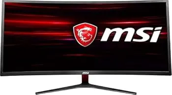 【中古】MSI Optix MAG341CQ 湾曲 34インチ ゲーミングモニタ UWQHD 対応 ウルトラワイド (3440×1440)  MN414