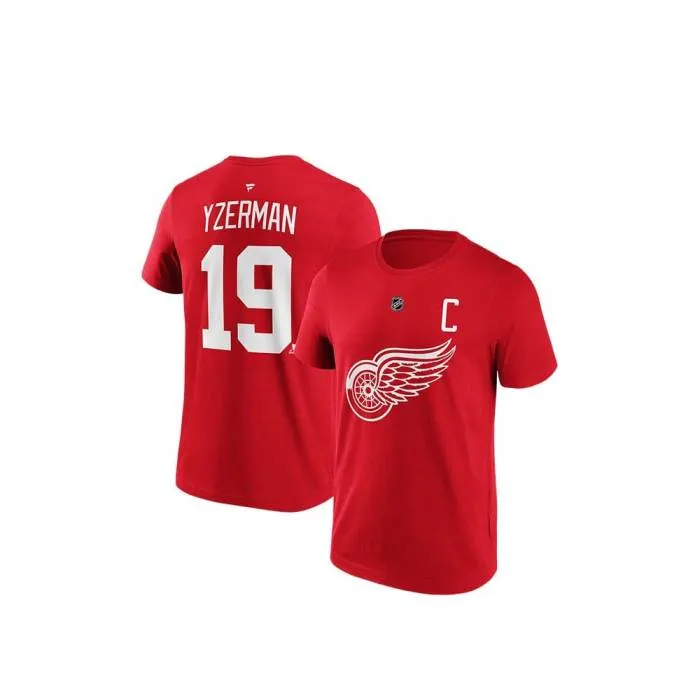 ファナティクス Fanatics 【 Detroit Red Wings Steve Yzerman Name \u0026Amp; Number T-Shirt Men 】 デトロイト Red 赤・レッド Tシャツ メンズ