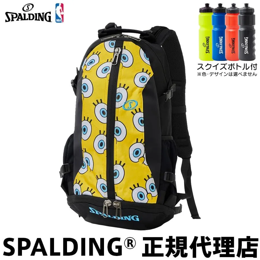 スクイズボトル付 SPALDING スポルディング ケイジャー スポンジ・ボブ アイズ 40-007SBE バスケットボール バックパック リュック CAGER 32L