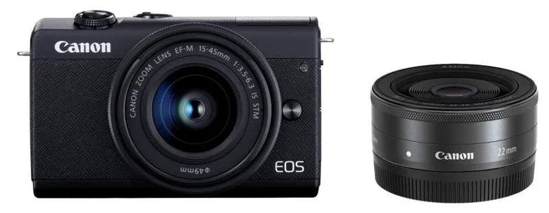 【中古】Canon ミラーレス一眼カメラ EOS M200 ダブルレンズキット ブラック EOSM200BK-WLK当店保証30日間 人気モデル 高画質 売れ筋