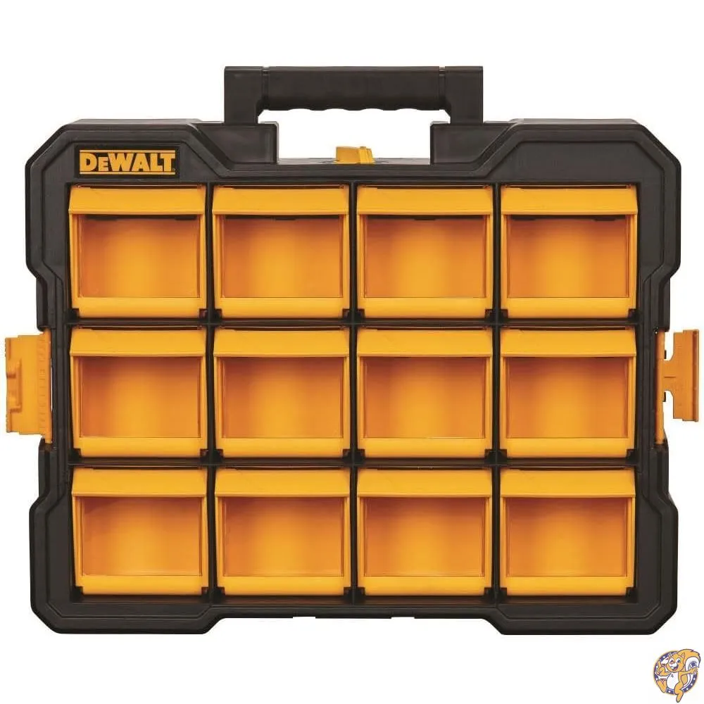 DEWALT Flip-Bin Organizer デウォルト DWST14121 フリップ式 収納オーガナイザー ネジ・パーツ整理用 12ビン 透明カバー