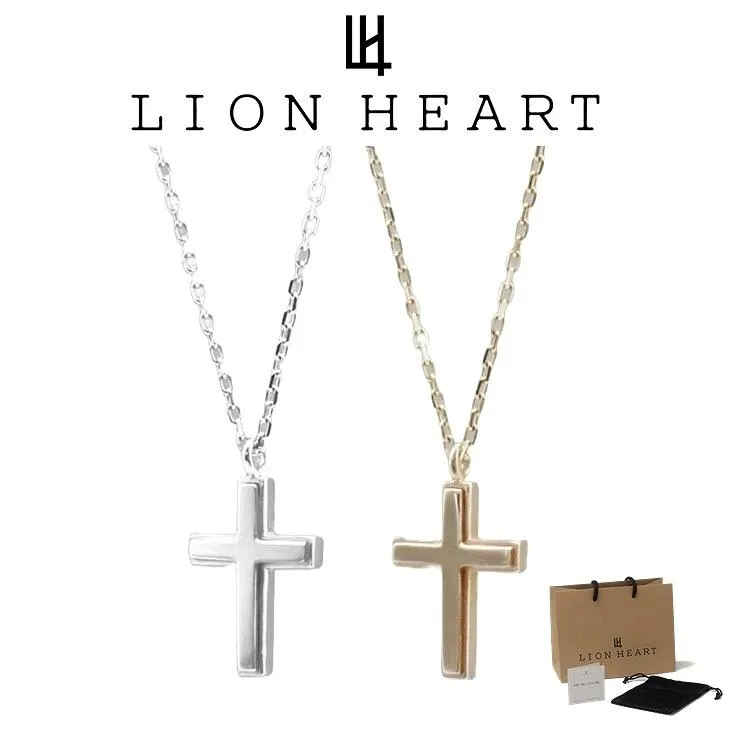 ライオンハート ネックレス メンズ プレーンクロス プチ ネックレス K10 10金 プチモダン LH-01NE0413 LION HEART クリスマス 誕生日 プレゼント ギフト 彼氏