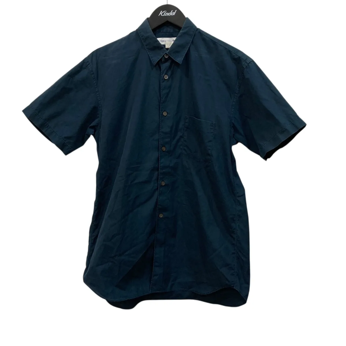 【中古】COMME des GARCONS SHIRT 半袖シャツ CDGS7PL ネイビー サイズ：M 【300426】（コムデギャルソンシャツ）