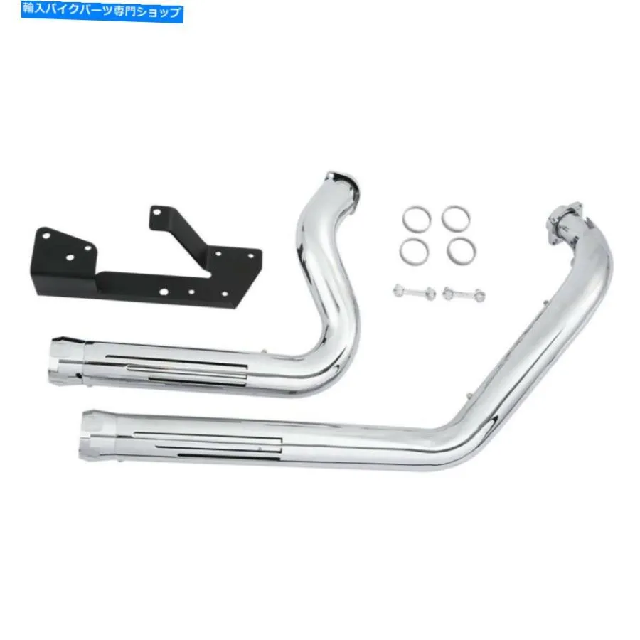 マフラー ChromeデュアルエキゾーストマフラーパイプフィットハーレースポーツスターXL 1200 883 2004-2013 Chrome Dual Exhaust Mufflers Pipe Fit F