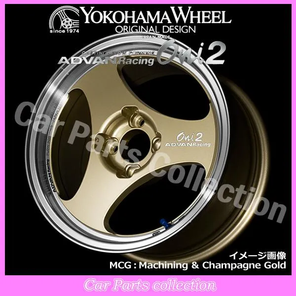 15インチ 7.0J +42 4H 100 (M14) ヨコハマ ADVAN Racing Oni2 マシニング\u0026シャンパンゴールド (1本)
