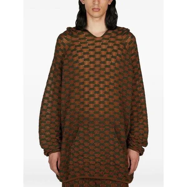 イサ ボルダー メンズ パーカー・スウェットシャツ アウター Patterned hoodie Brown