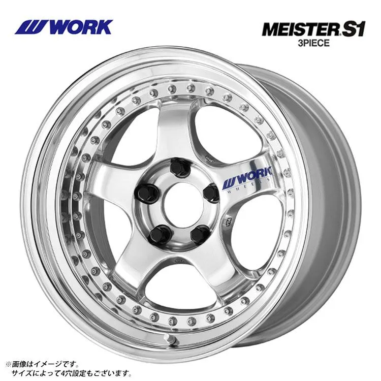 17インチ 4H100 10J 10J+41 4穴 ホイール 【2本セット 新品】  MEISTER S1 3PIECE DEEP RIM Odisk 送料無料 ワーク