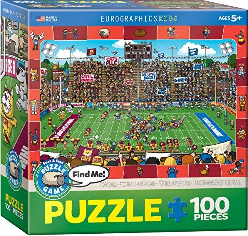 【中古】【未使用・未開封品】EuroGraphics フットボール スポット\u0026ファインド パズル (100ピース) (6100-0474)