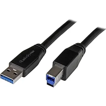 【中古】(非常に良い)StarTech.com USB 3.0 アクティブリピーターケーブル USB A(オス) - USB B(オス) 10m USB 3.1 Gen 1 (5 Gbps) USB3SAB10M