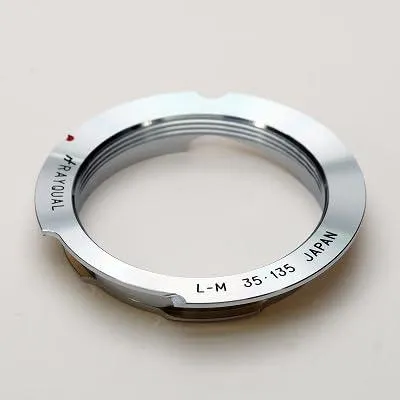 Rayqual 国産レンズマウントアダプタ leica LMリング35-135 無限ロックレバー付レンズ対応(半欠きタイプ) LM35-135W シルバー