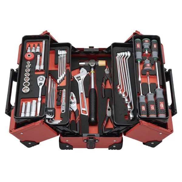 【送料無料】KTC 京都機械工具 56点組 9.5SQ 自動車・二輪整備用 スタンダードセット 両開きメタルケース レッド SK35626WZR 工具