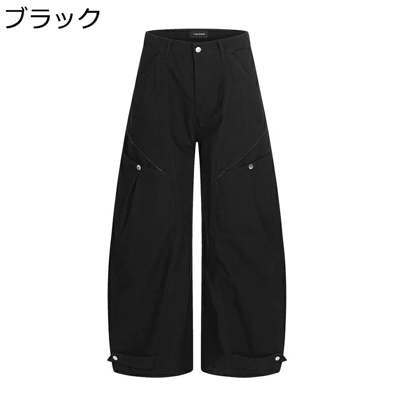 秋冬 カーゴパンツ メンズ レディース cleanfit ブーツカット ビッグシルエット ロングパンツ ワイド ルーズ ゆったり 無地 カジュアル ハイストリート ストリートモード 男女兼用