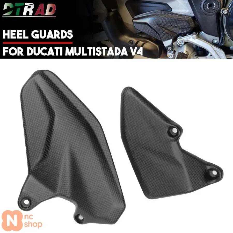 【並行輸入品】ドゥカティ マルチストラーダ V4 V4S パイクスピーク 2021 2022 2023 2024 カーボン ヒールプレート フットガード プロテクター バイク 造